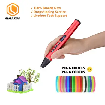 SIMAX 3D Печатные ручки 12V 3D Карандашные ручки для рисования 120 М Нить Накаливания Для детей Инструменты для создания образования детей Хобби Игрушки