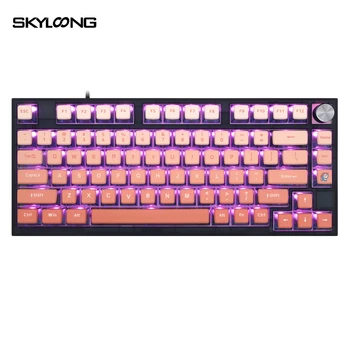 Skyloong GK75 Облегченная прокладка с возможностью горячей замены 75% Механическая клавиатура Bluetooth /2.4G /Type-C, программируемая поворотной ручкой, Win/Mac