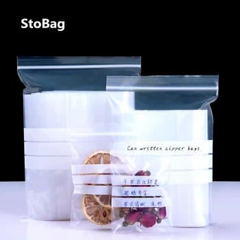 StoBag 20-проводные Прозрачные Маленькие пластиковые пакеты на молнии, пакеты с надписью 