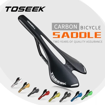TOSEEK Полностью углеродное волокно Велосипедное седло Дорожный горный велосипед углеродное Седло105g 7*9 карбоновый рельс 8 цветов