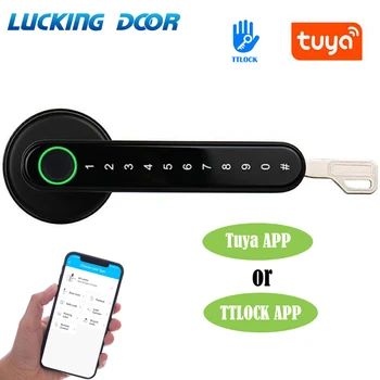TTlock/Мобильное ПРИЛОЖЕНИЕ Tuya Smart Bluetooth Пульт Дистанционного Управления Блокировка Отпечатков Пальцев Биометрический Пароль Кодовый Замок Двери Приложение Tuya Smart Lock