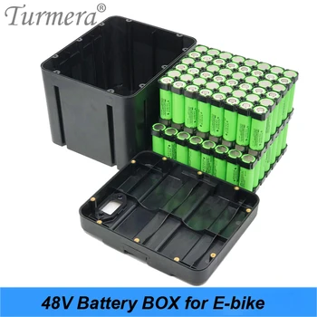 Turmera 13S8P 48V E-bike Литиевый аккумулятор Чехол для батарейного блока 18650 Включает держатель и полоску Никеля, предлагающую Разместить 104 элемента питания