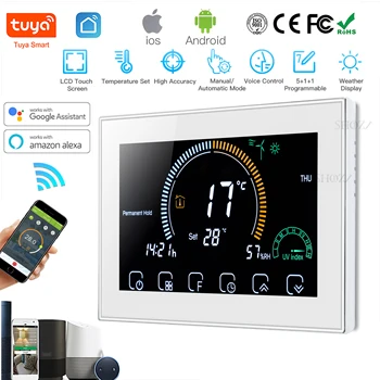 TUYA APP Voice Contro Wi-Fi Термостат, программируемый температурный контроллер, для управления переключателями электропривода для Echo Goo