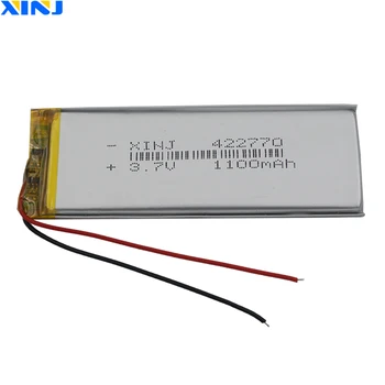 XINJ 3,7 В 1100 мАч полимерно-литиевая батарея Lipo Li 422770 для GPS-телефона, видеорегистратора, Bluetooth-динамика, светодиодной подсветки, видеорегистратора