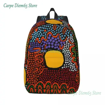 Yayoi Kusama Художественный холщовый рюкзак для женщин, мужчин, водонепроницаемый, для колледжа, школы, разноцветный, в горошек, абстрактная сумка, сумки для книг с принтом