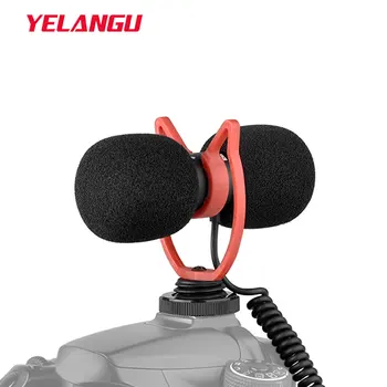 YELANGU Двунаправленный студийный мини-микрофон Профессиональный конденсаторный для интервью Youtube для камеры iPhone12 Xiaomi Canon Sony