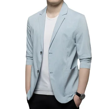 Z117 -2023 Костюм мужская одежда осенние сенсорные костюмы мужская корейская версия тонкий одиночный западный деловой повседневный Западный сервис мужчины