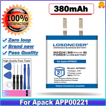 Аккумулятор LOSONCOER большой емкости 380 мАч для батареек Apack APP00221 + бесплатные инструменты