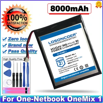 Аккумулятор большой емкости LOSONCOER 8000mAh OneMix 1 для нетбука OneMix OneMix 1 H-687292P Batteries
