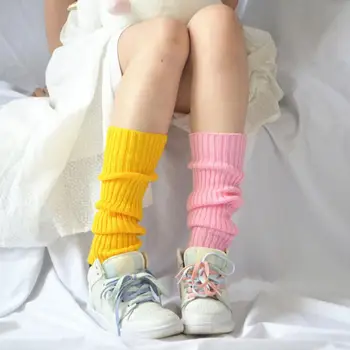 Акриловые 1 Пара Повседневных дышащих гетр для девочек, Свободные женские вязаные носки, удобные для покупок