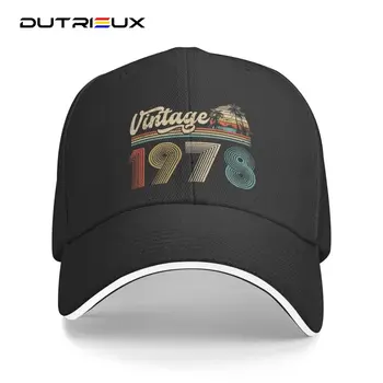 Бейсболка для женщин, мужчин, Классическая винтажная кепка в стиле панк 1978, дышащий подарок на 44-й день рождения, шляпа для папы