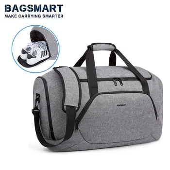 Большая спортивная сумка BAGSMART от Tavel, сумка для переноски с отделением для обуви, сумка для переноски с несколькими карманами для занятий спортом, спортивная сумка