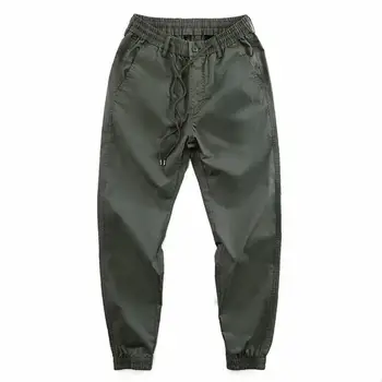 Брюки-карго, мужские повседневные спортивные брюки с эластичным поясом, кулиской, застежкой-молнией и пуговицами, стильная уличная одежда на весну