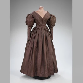 викторианская гражданская война, бальное платье southern Belle, модное платье 1830-х годов, викторианское вечернее платье с рукавом-фонариком, ретро платье для дневной прогулки