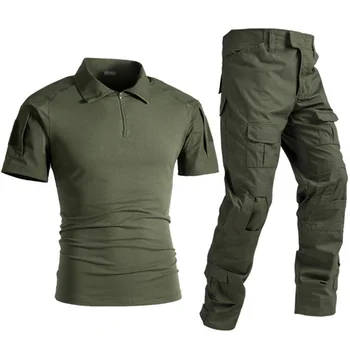 Военные Камуфляжные боевые рубашки с коротким рукавом, Брючный костюм, Армейская форма для страйкбола, Качественная одежда, уличные тактические тренировочные наборы
