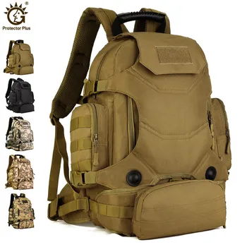 Военный рюкзак объемом 40 л, Мужские армейские рюкзаки Molle 600D, Водонепроницаемые нейлоновые дорожные сумки, Камуфляжный рюкзак для ноутбука Большой Емкости, рюкзаки