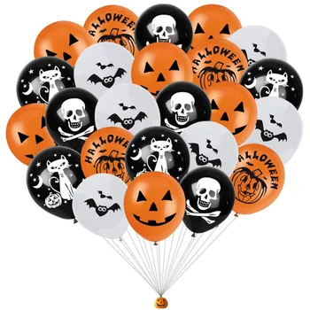 Воздушные шары на Хэллоуин, случайный череп ведьмы, воздушные шары в виде тыквенной головы, Праздничные принадлежности для украшения вечеринки на Хэллоуин, детские игрушки, домашний декор