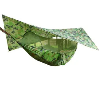 Всплывающий Портативный Гамак для Кемпинга с москитной сеткой и Навесом от Солнца, Гамаки с парашютными Качелями, Навес от Дождя, Навес для кемпинга