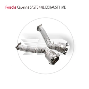 Выпускная система HMD Высокопроизводительный водосточный патрубок для Porsche Cayenne S GTS 4.8L Коллекторы каталитического нейтрализатора