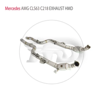 Выпускная система HMD Высокоэффективная Водосточная Труба для Mercedes Benz AMG CLS63 C218 Автомобильные Аксессуары С Каталитическим Коллектором