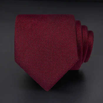 Высокое качество 2021 Новые Дизайнерские бренды Модные Деловые Тонкие галстуки длиной 7 см для мужчин, Шелковый Красный галстук, рабочий свадебный с подарочной коробкой