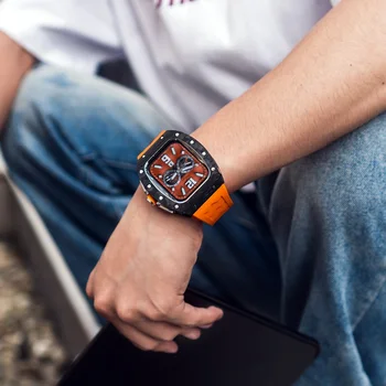 Высококачественные Изготовленные на Заказ роскошные защитные ремешки для часов Apple Watch для Apple Watch серии Iwatch SE/4/5/6/7/8 Для резинки из фтора