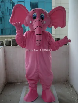 Горячая РАСПРОДАЖА, Новый МАЛЕНЬКИЙ Розовый слон, костюм Талисмана животного на Хэллоуин, Маскарадный костюм животного, Бесплатная доставка