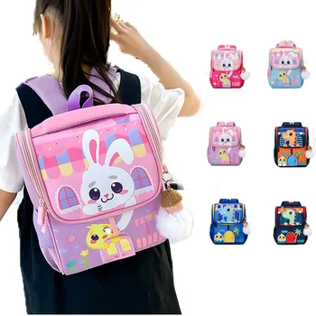 Детский милый рюкзак с рисунком мультяшного кролика, рюкзак для детского сада, Водонепроницаемый, суперлегкий мужской школьный рюкзак с сокровищами