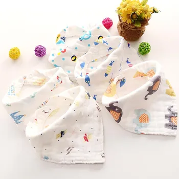 Детский Нагрудник Мягкие Хлопковые Детские Слюнявчики, Милый треугольный шарф, Удобное полотенце от слюнотечения и прорезывания зубов, полотенце от слюны для новорожденных
