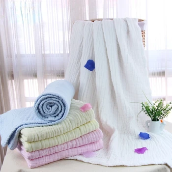 Детское банное полотенце из чистого хлопка для маленьких детей с пузырьковой марлей, детское одеяло, утолщенное одеяло для новорожденных