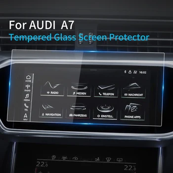Для Audi A7 2023 Протектор экрана Carplay Защитная пленка Из закаленного Стекла Навигатор Приборная панель Авто Наклейки GPS Аксессуары