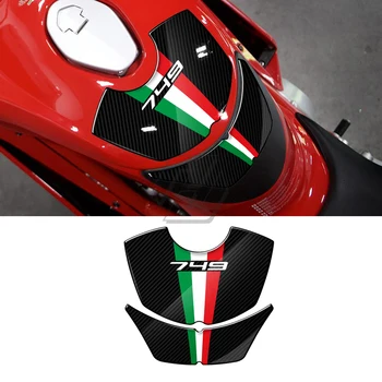 Для Ducati 749 2003-2006 3D наклейки с защитой бензобака мотоцикла из углеродистой смолы