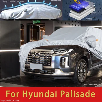 Для Hyundai Palisade Подходят Наружные Защитные Чехлы для автомобиля, Снежный Покров, Солнцезащитный Козырек, Водонепроницаемые Пылезащитные Внешние Автомобильные аксессуары