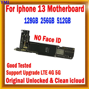 Для iPhone 13 Материнская плата 128 ГБ 256 ГБ Поддержка GSM WCDMA 4G LTE 5G Бесплатная iCloud Разблокированная Логическая плата С полными чипами С идентификатором лица