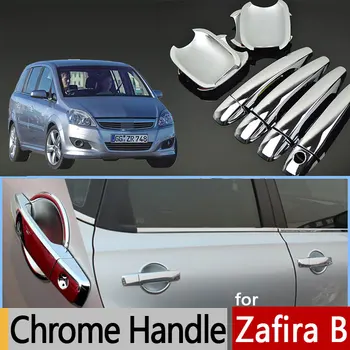 Для Opel Zafira B Хромированная Дверная ручка, Накладка, Набор из 4 шт. для Vauxhall Holden Zafira, Семейные Пластиковые Аксессуары Для Стайлинга автомобилей