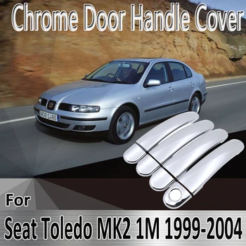 Для Seat Toledo 1M MK2 1999 ~ 2004 2000 2001 2002, наклейки для укладки, украшения, Хромированная дверная ручка, покрытие, покраска, ремонт автомобильных аксессуаров