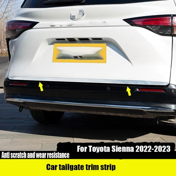 Для Toyota Sienna 2022-2023, декорированная материалом из нержавеющей стали, яркая полоска на двери багажника, специально для автомобилей
