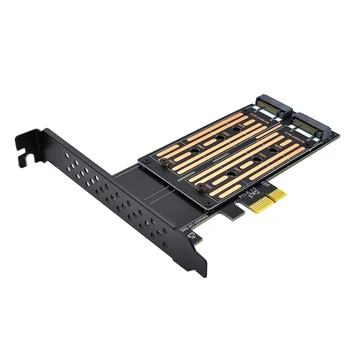 Дополнительные карты PCIE к адаптеру M2 SATA M.2 SSD PCI Express Адаптер M2 PCI E Адаптер M.2 SATA SSD к карте PCI-E 2 Порта B + M Key Card