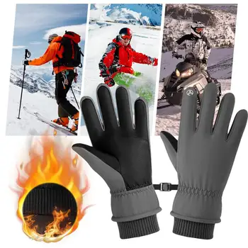 Дышащие мотоциклетные зимние перчатки, водонепроницаемый ветрозащитный сенсорный экран, гонки, спорт на открытом воздухе, Катание на лыжах, Унисекс, Велосипедные теплые перчатки