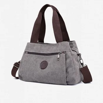 Женская сумка через плечо, холщовые сумки-хобо, повседневная сумка-мессенджер с верхней ручкой, сумки через плечо, Прямая доставка