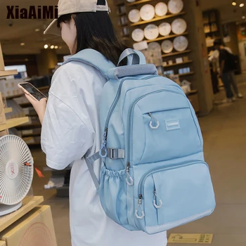 Женский рюкзак Kawaii, простая и вместительная студенческая школьная сумка, сумка для ноутбука, рюкзаки для женщин, трендовая сумка на плечо для девочек
