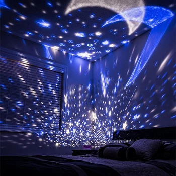 Звездное Небо Вращающийся светодиодный Ночник Планетарий Подарок для детской спальни|Подарок Для детей Лунный Свет Звездные Ночные огни Галактика Проектор