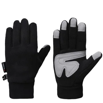Зимние теплые флисовые перчатки Мужские Женские Для катания на лыжах, велоспорта, Пешего туризма, Спортивные перчатки с противоскользящим термальным сенсорным экраном, перчатки на весь палец