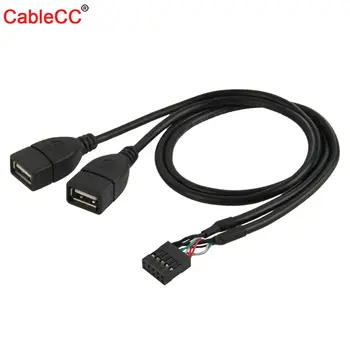 Кабель Jimier CY 10-контактный разъем материнской платы для подключения кабеля-адаптера Dual USB 2.0 50 см