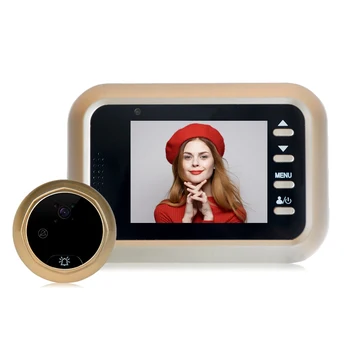 Камера дверного звонка с цветным монитором HD IR ночного видения для домашнего видео 2,4 