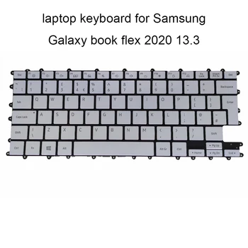 Клавиатура UK IT с подсветкой для Samsung Galaxy Book Flex 2020 13,3 ГБ Британская Итальянская серебристая Сменная клавиатура оригинальная новая
