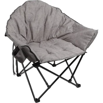 Клубное кресло Ozark Trail, серое складное кресло для кемпинга на открытом воздухе