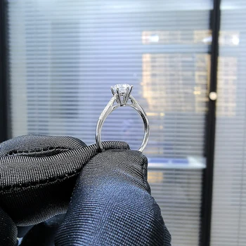 Кольцо с натуральным бриллиантом 0.3-0.5-0.7 Женское кольцо из 100% золота 18 Карат, национальный сертификат