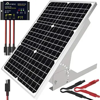 Комплект Солнечных панелей мощностью 50 Вт/12 В, Зарядное устройство для обслуживания солнечной батареи + Водонепроницаемый контроллер + Регулируемый Монтажный Кронштейн для Automot