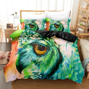 Комплекты постельного белья 3D3 The Owl Пододеяльник с наволочкой, постельное белье Twin Full Queen King